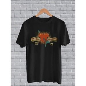 Tom Petty And The Heartbreakers Logo Rock Music Black Lover T Shirt